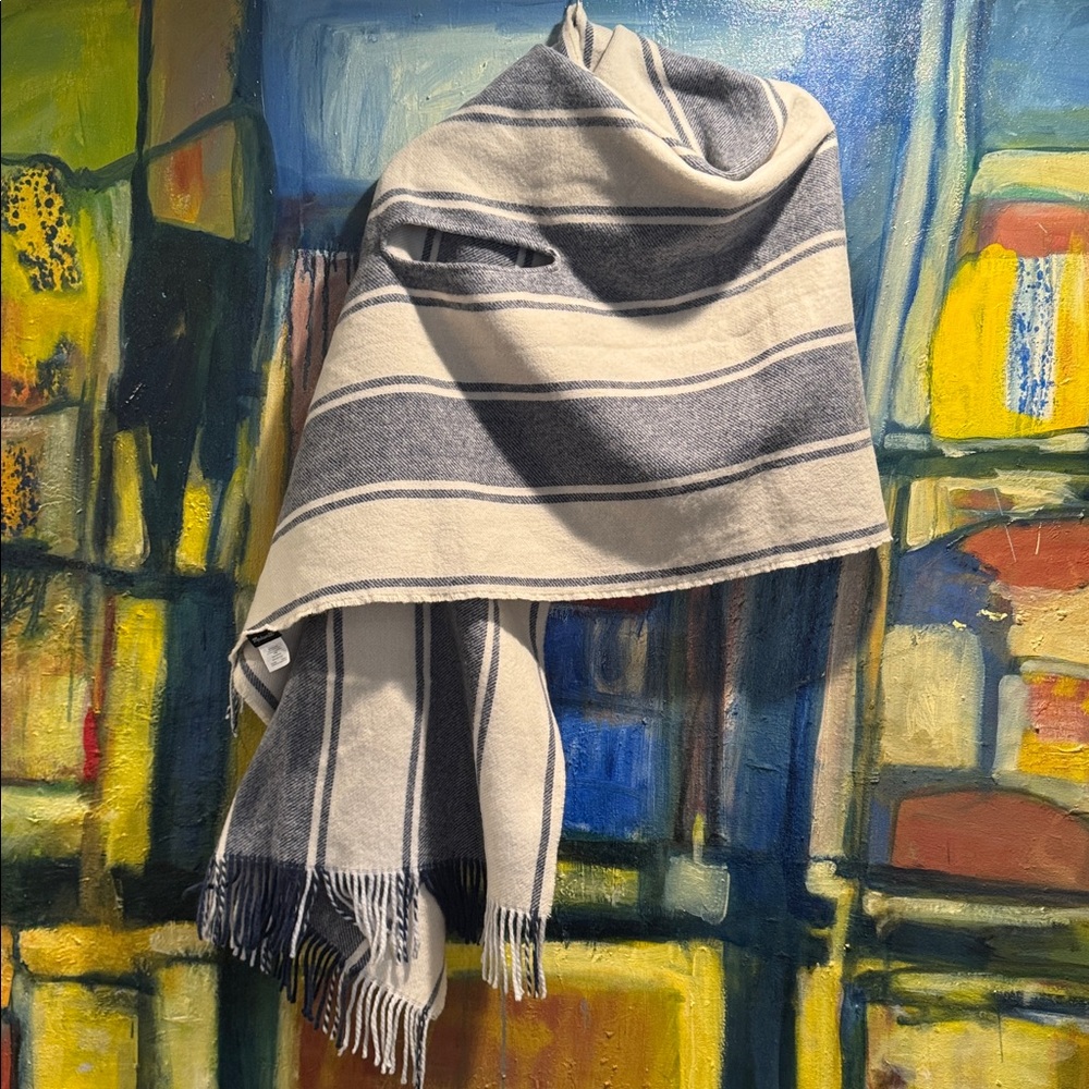 Madewell Women’s Twill Stripe Cape Scarf